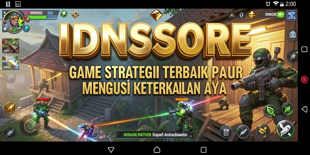 Screenshot gameplay IDNSCORE dengan aksi strategi yang mendebarkan.