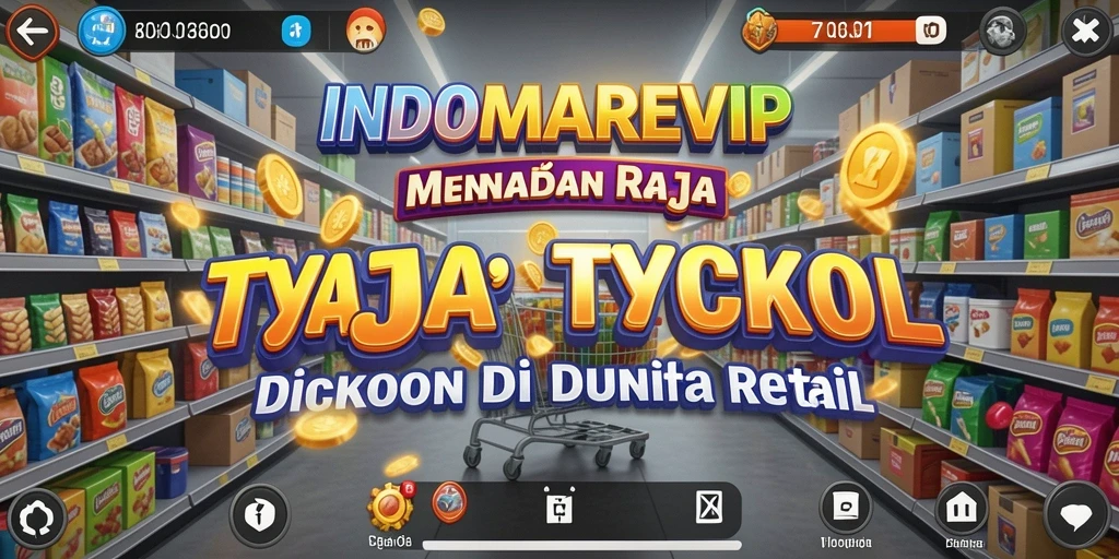 Tampilan gameplay INDOMAREVIP yang menggambarkan keseruan mengelola bisnis retail.