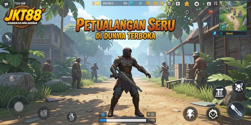 Screenshoot gameplay menampilkan petualangan seru di dunia terbuka.