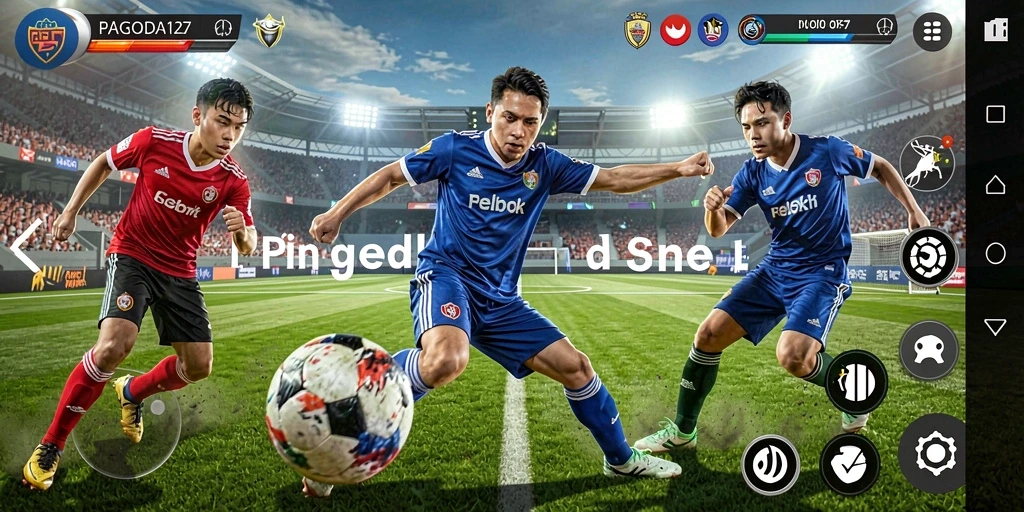 Tampilan gameplay seru di PAGODA127 yang menggambarkan aksi olahraga.