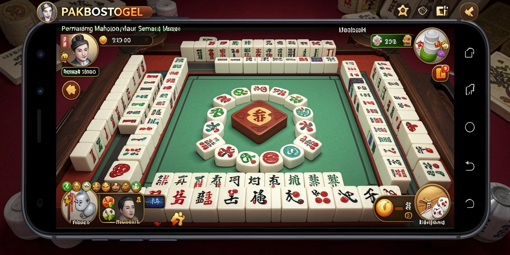 Tampilan gameplay menantang dari PAKBOSTOGEL dengan ubin Mahjong.