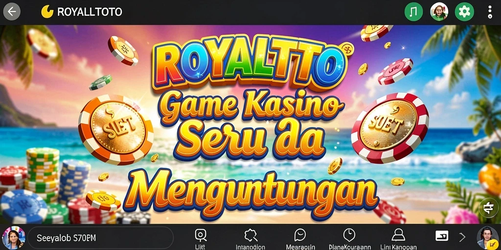 Screenshot utama ROYALTOTO menampilkan aksi kasino yang seru.