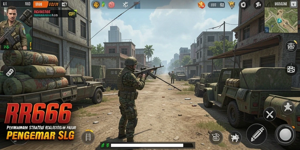 Tampilan menarik dari gameplay strategi RR666 yang menantang.