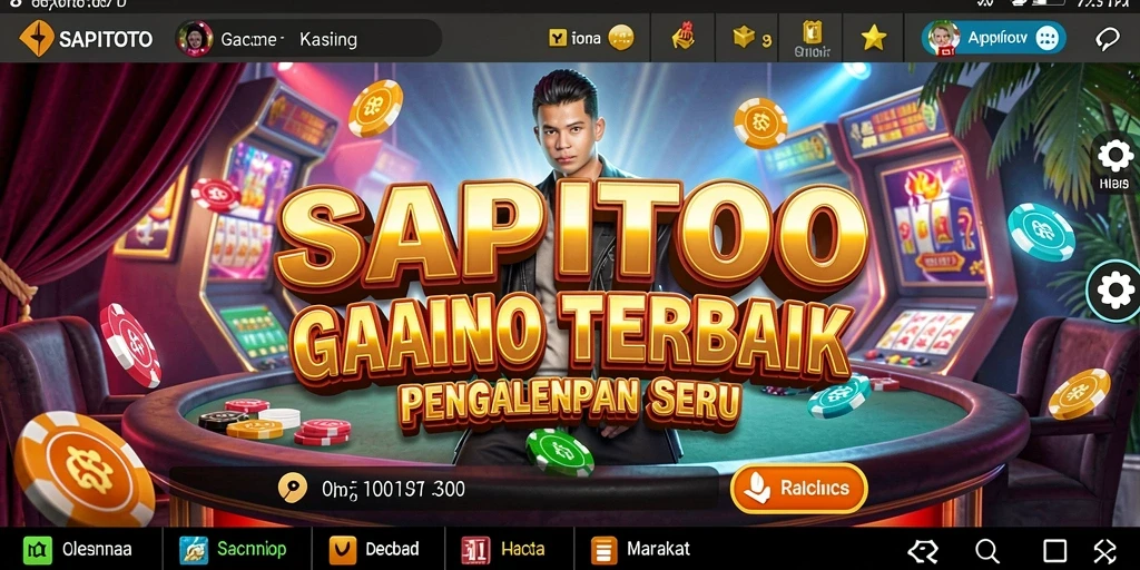 Screenshot SAPITOTO menampilkan aksi seru dalam permainan Kasino.