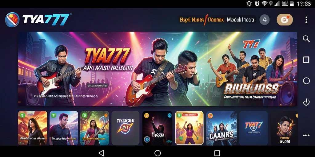 Screenshot utama TYA777 menunjukkan pengalaman mendengarkan musik yang seru dan interaktif.