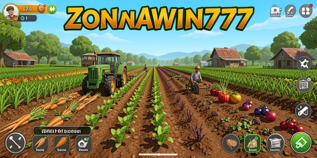 Tampilan seru gameplay pertanian di ZONAWIN777.